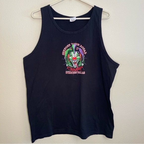 Strikers Dallas Motorcycle Shop Support Your Local Chump Men’s Tank Top - Picture 9 of 9